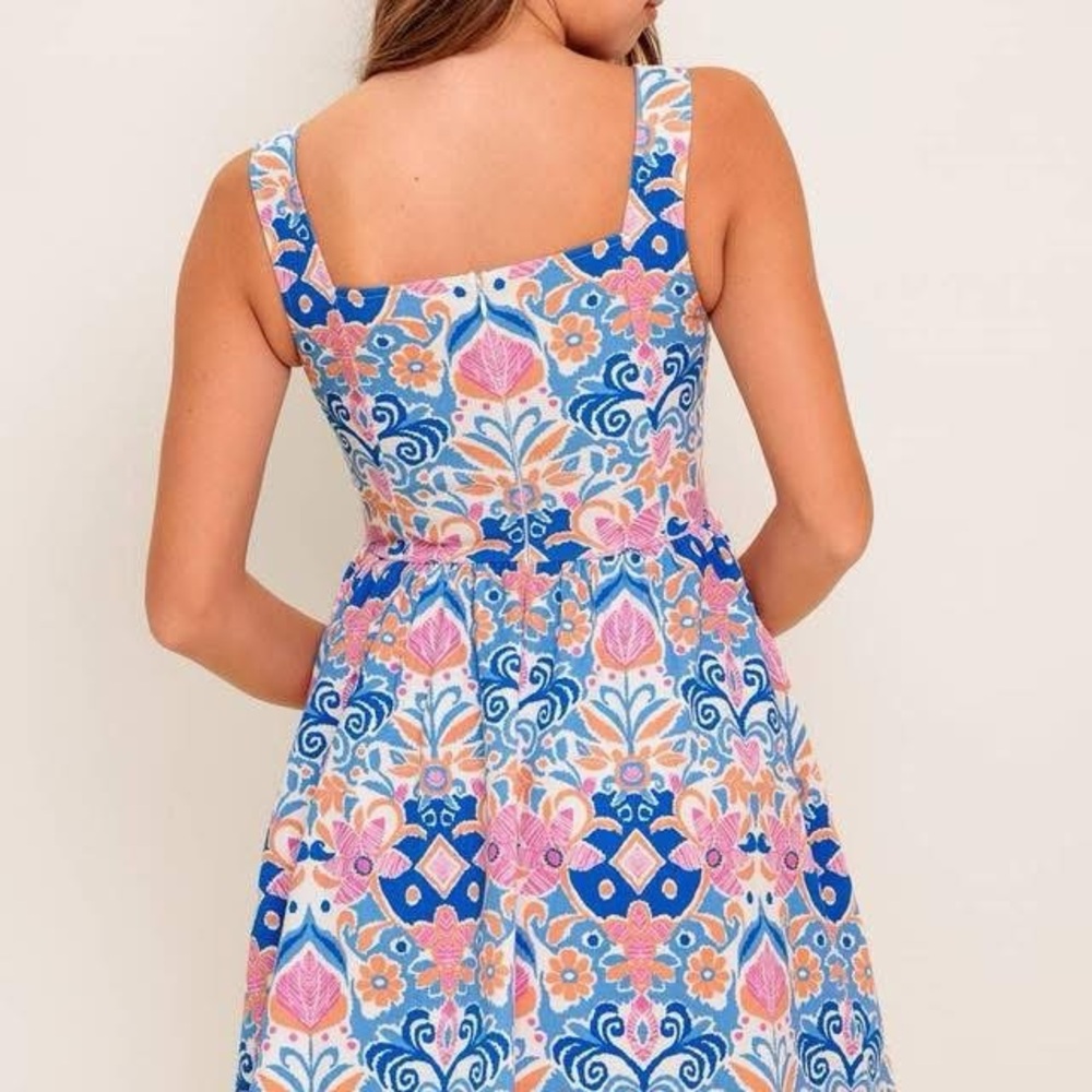 *BOUTIQUE* Flying Tomato Blue and Pink Mini Dress - Picture 2 of 4